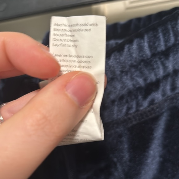 Fabletics Navy Blue Velvet Jogger Pants - Picture 8 of 11